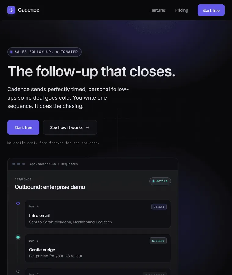 Cadence desktop homepage